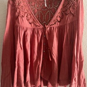 Free People Blouse with Beading Detail